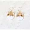 Boucles d’oreilles Shiba Dorées – Acier Inox & Fabrication Française