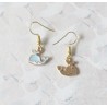 Boucles d’oreilles baleine bleue et dorée – Élégance marine made in France