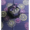 Furoshiki Japonais Motif Feux d’Artifice – 50x50 cm