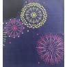 Furoshiki Japonais Motif Feux d’Artifice – 50x50 cm