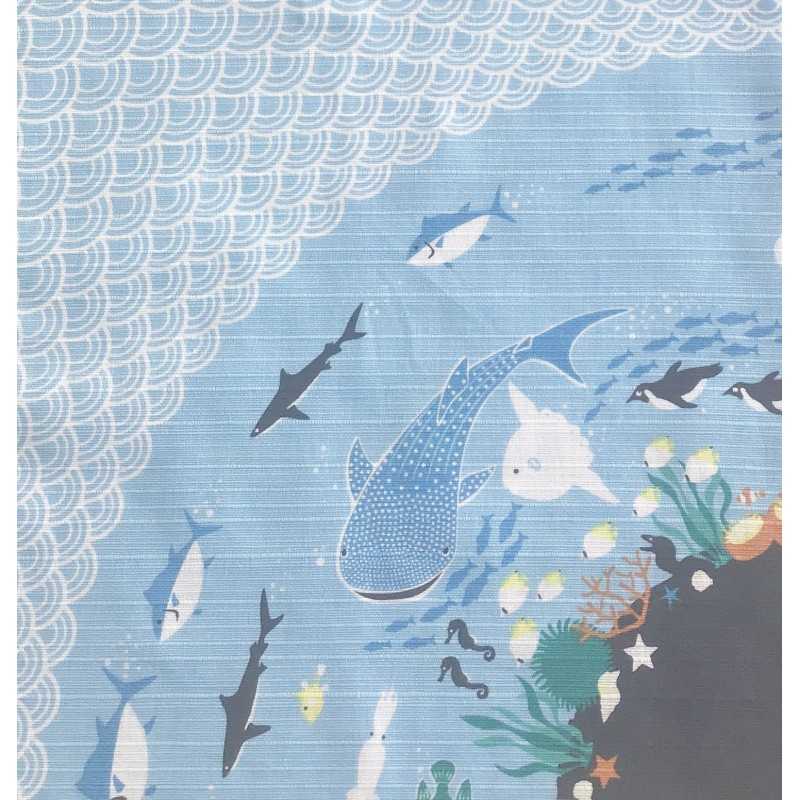 Furoshiki Japonais Fond Marin – Élégance écologique et tradition japonaise