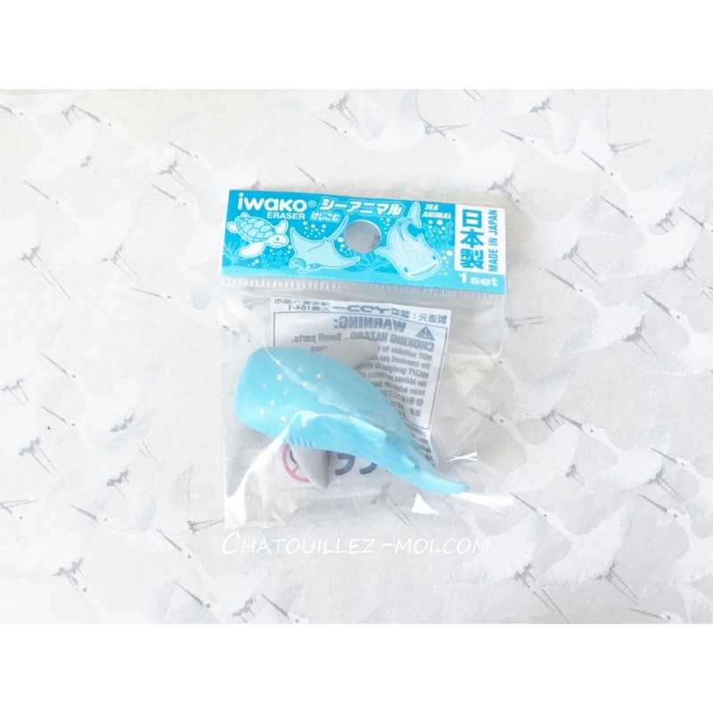 Gomme Requin Baleine Bleu Clair 5 cm – Iwako, gomme japonaise