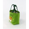 Mini Totebag Vert avec Motif Shiba – Idéal Bento & Accessoires