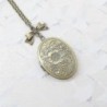 Collier Médaillon Photo en Métal Bronze