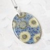 Collier Fleurs Japonaises – Papier Japonais, Résine & Chaîne Argent 925