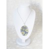 Collier Fleurs Japonaises – Papier Japonais, Résine & Chaîne Argent 925