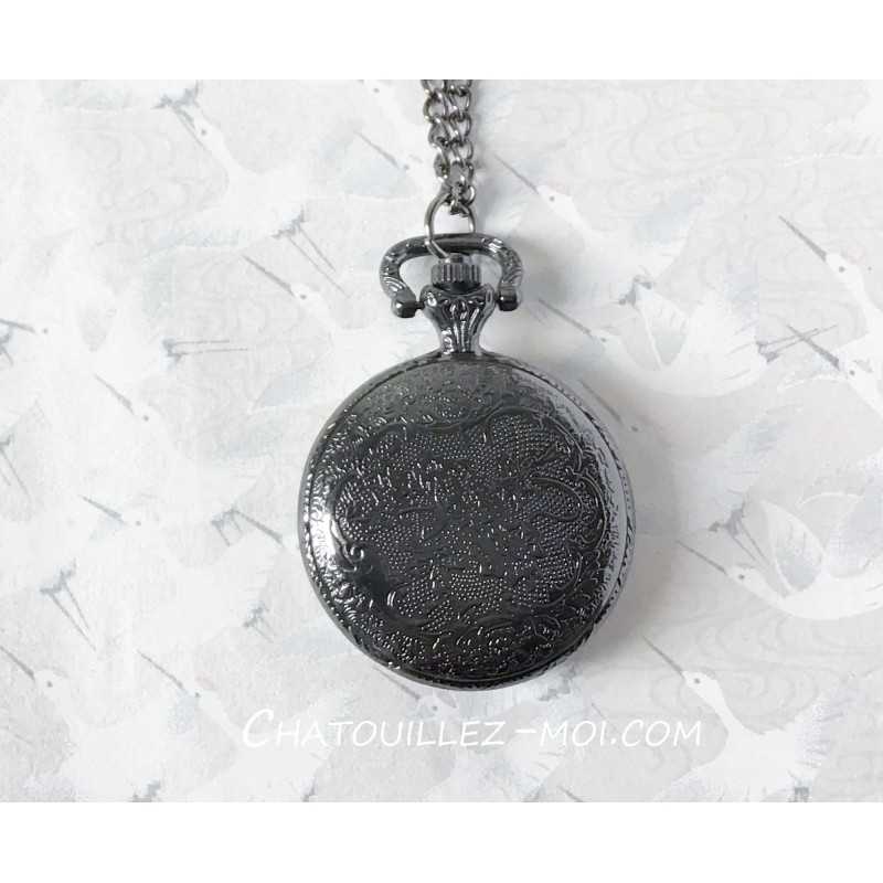 Collier médaillon Jiji chat noir