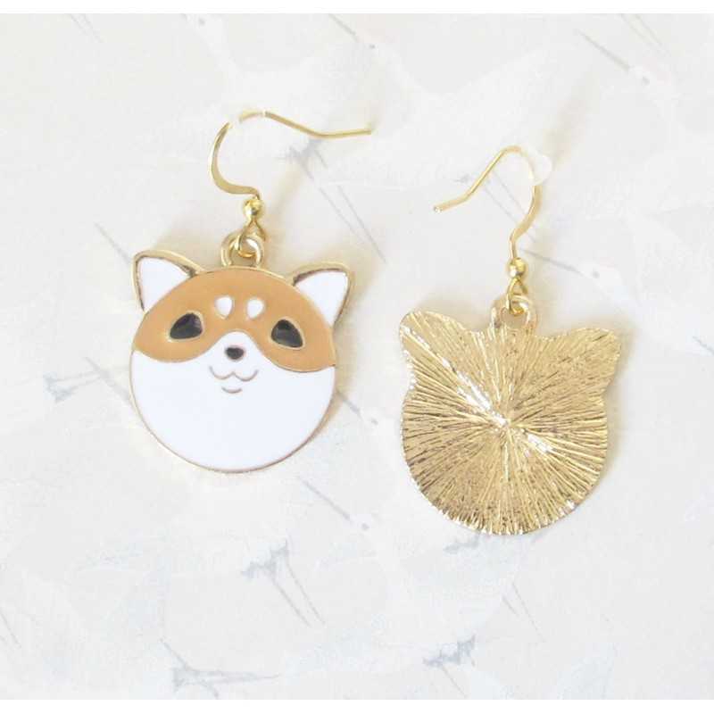 Boucles d’oreilles Shiba Dorées – Acier Inox & Fabrication Française