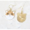 Boucles d’oreilles Shiba Dorées – Acier Inox & Fabrication Française