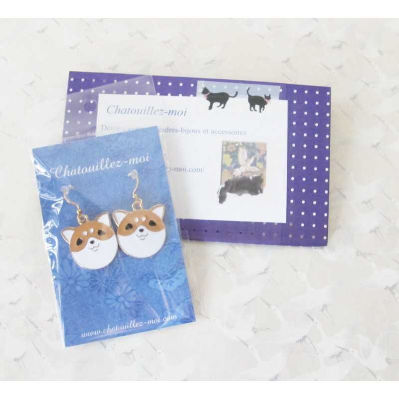 Boucles d’oreilles Shiba Dorées – Acier Inox & Fabrication Française