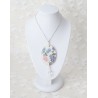 Collier Fleurs – Papier Japonais, Résine et Perle