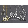 Collier Chat Origami – Bijou Félin Élégant et Moderne