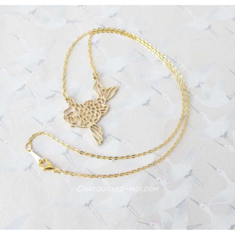 Collier Carpe Origami Doré – Élégance et Symbolique Japonaise