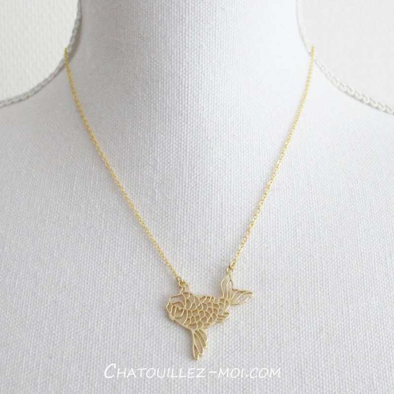 Collier Carpe Origami Doré – Élégance et Symbolique Japonaise
