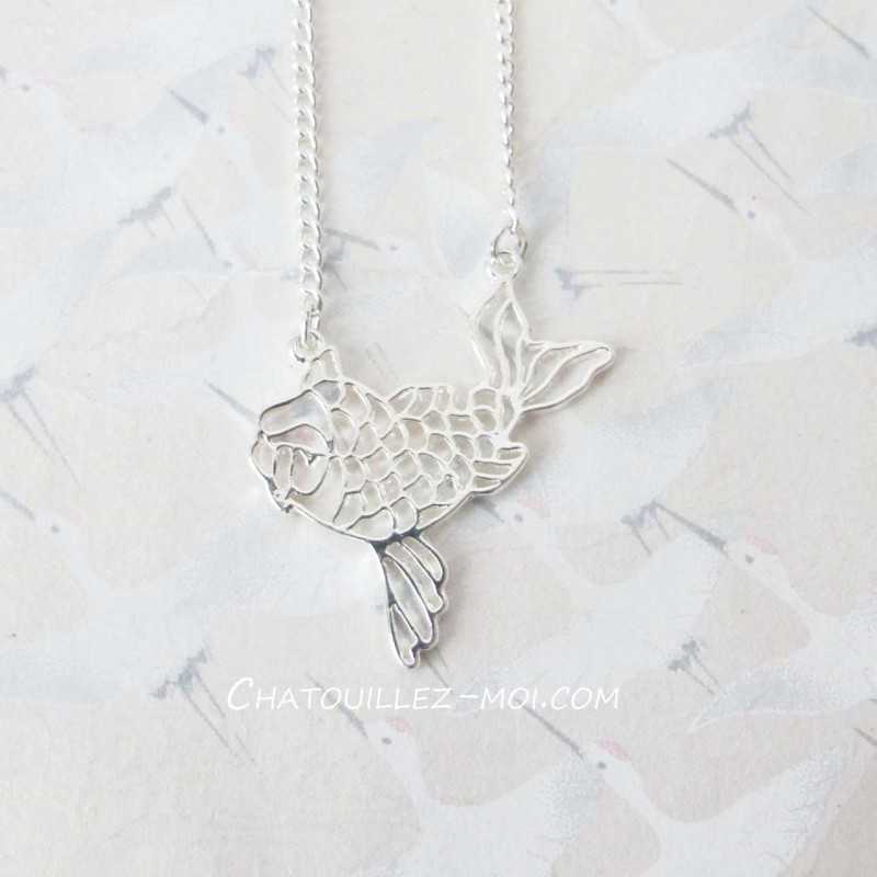 Collier Carpe Origami Argenté – Élégance et Symbolique Japonaise