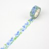 Washi tape fleurs bleues