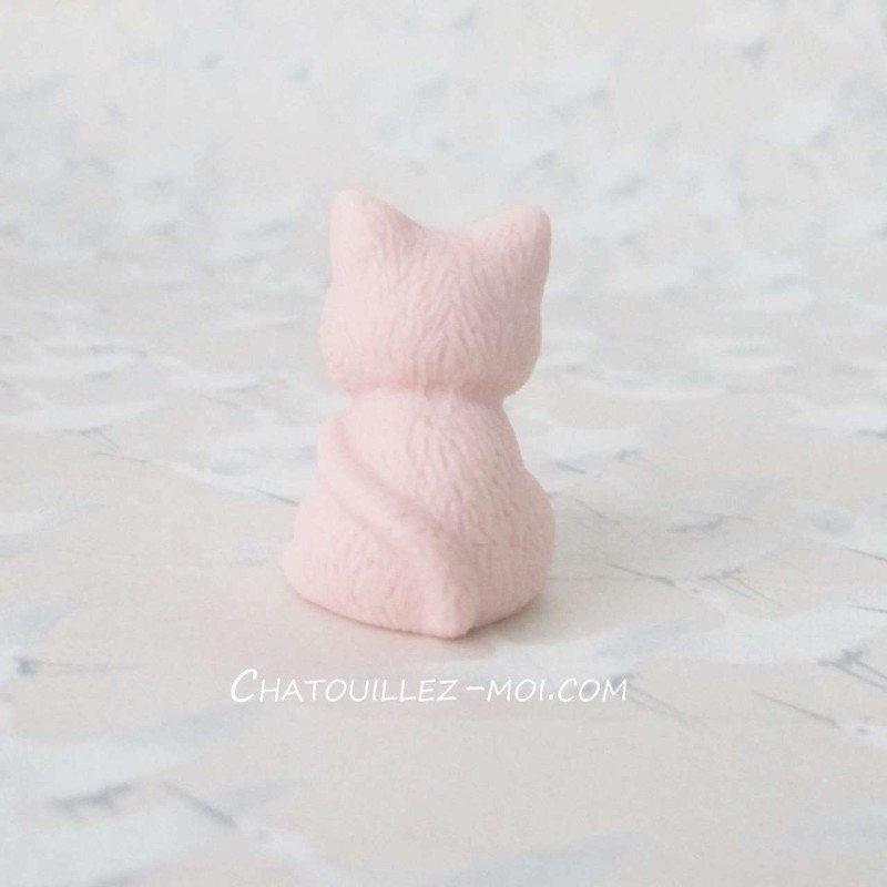 Gomme chat rose