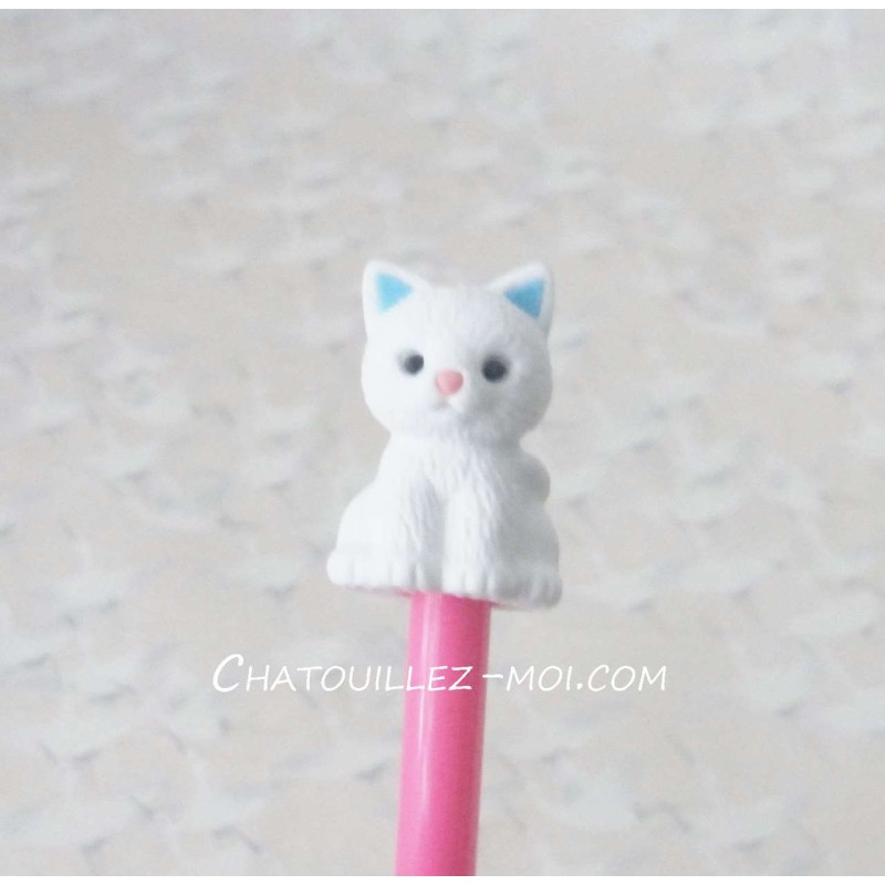 Gomme chat blanc