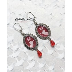 Boucles d'oreilles rouge...