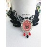 Collier en Dentelle Jiji – Bijou Inspiré de Kiki la Petite Sorcière