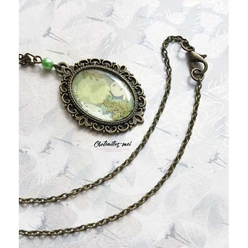 Collier Dieu Cerf et Kodama Princesse Mononoke – Bijou Ghibli Fait Main