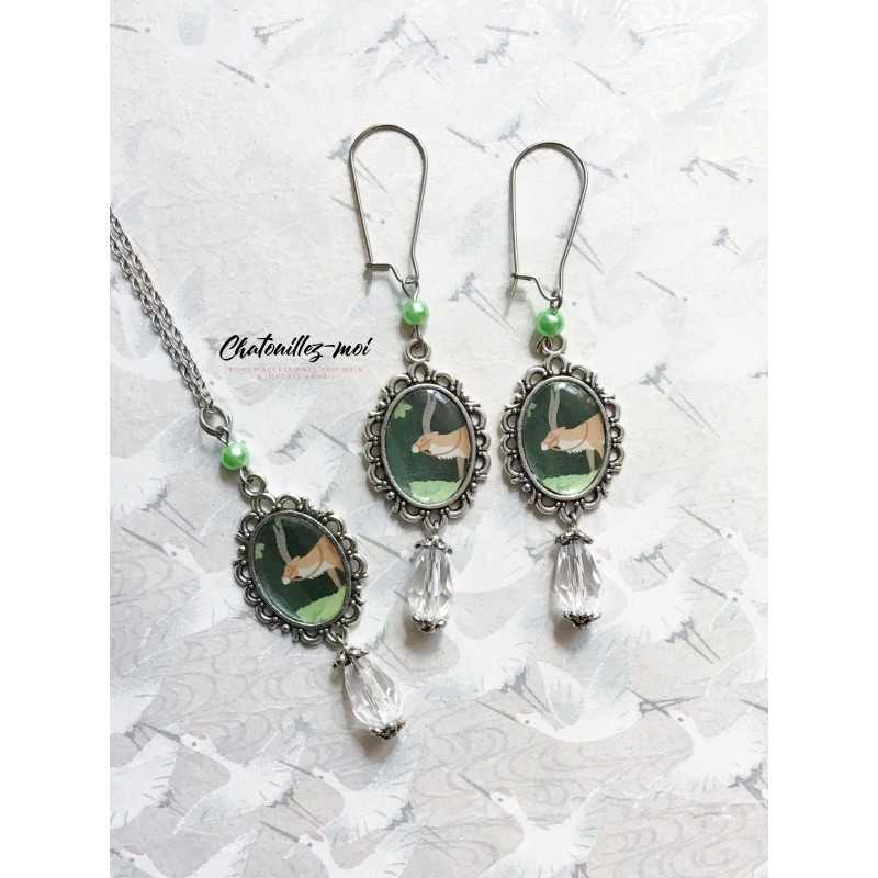 Parure Yakkuru Princesse Mononoke – Collier & Boucles d’Oreilles