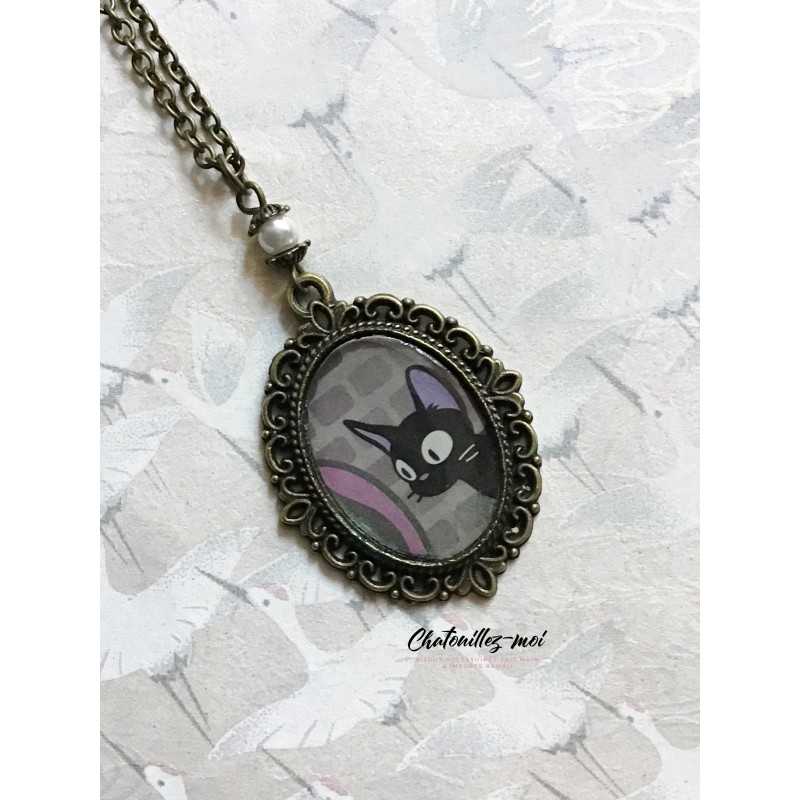 Collier Jiji coloris bronze, le chat de Kiki la petite sorciere