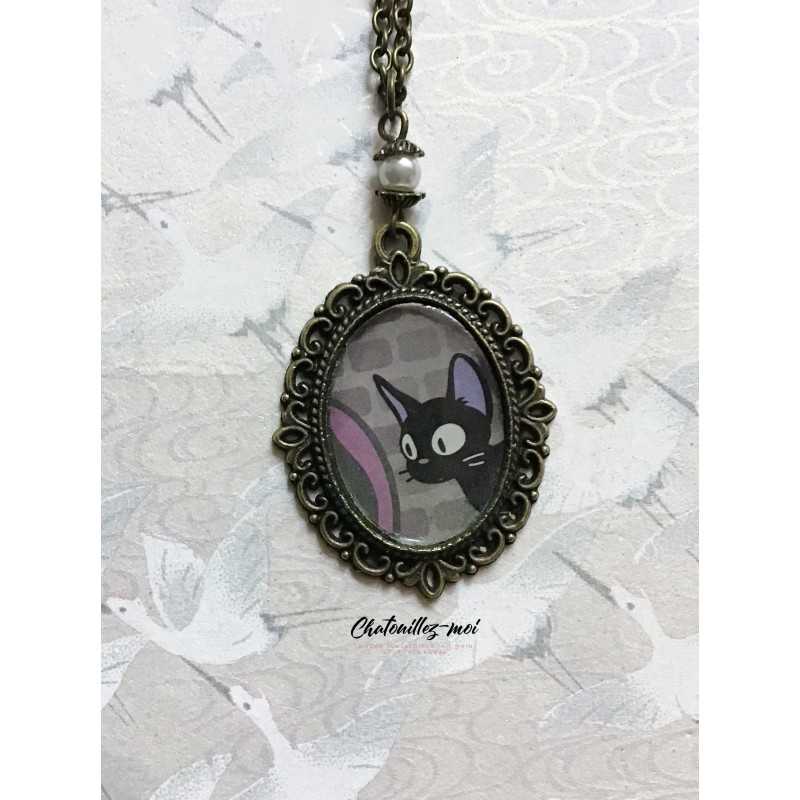 Collier Jiji coloris bronze, le chat de Kiki la petite sorciere