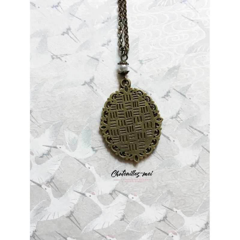 Collier Jiji coloris bronze, le chat de Kiki la petite sorciere