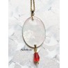 Collier Fleurs Japonaises Rouge – Élégance et Raffinement