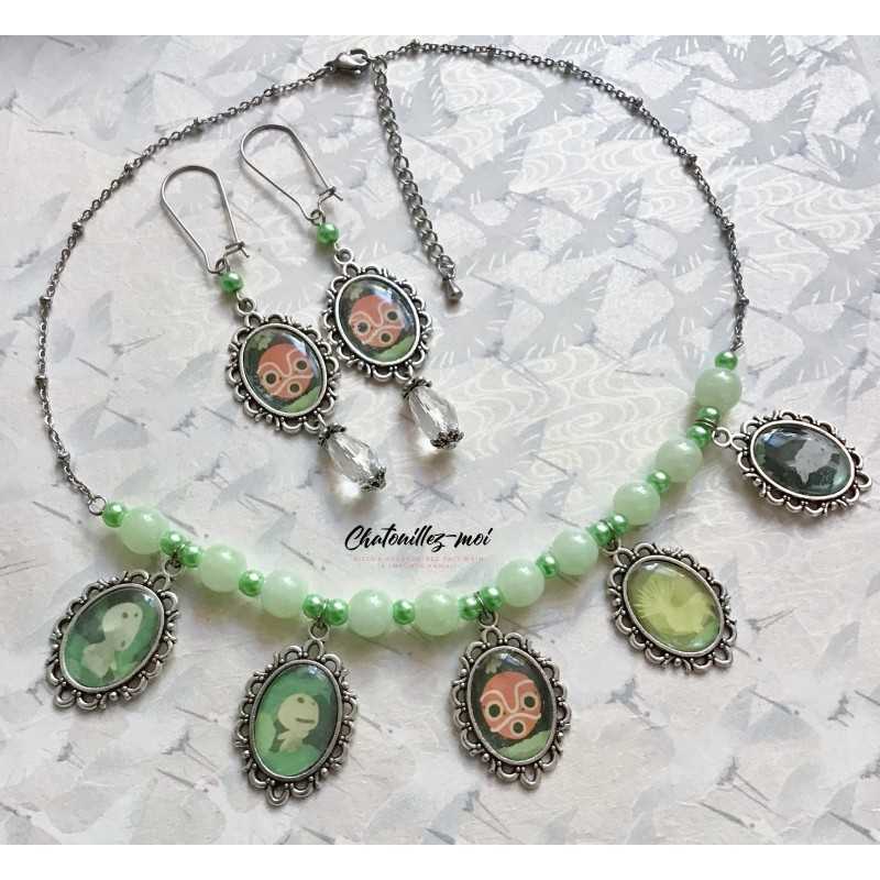 Collier Ras de Cou Princesse Mononoke – Bijou Inspiré du Studio Ghibli
