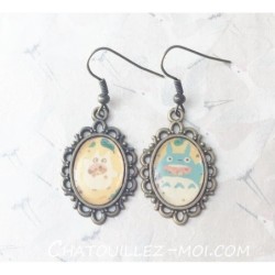 Boucles d'oreilles Totoro...