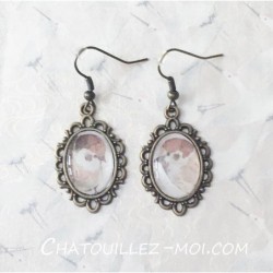 Boucles d'oreilles moineau