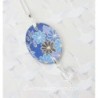 Collier Fleurs Japonaises en Papier Japonais et Résine