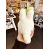 Peluche Totoro Blanc avec Feuille