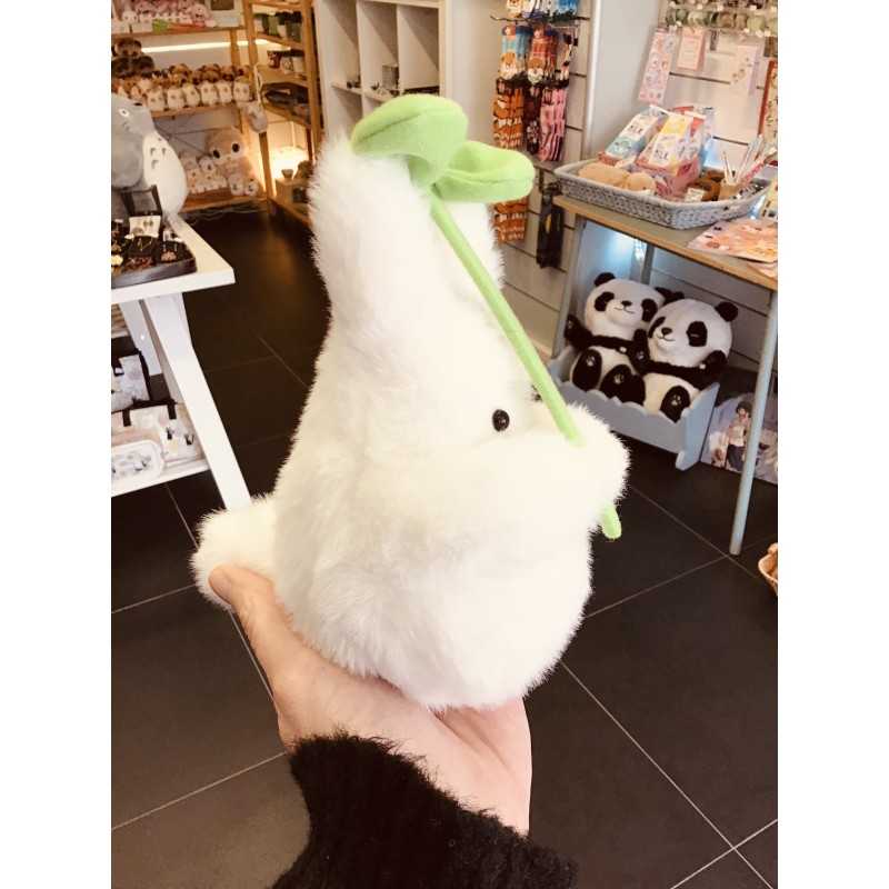 Peluche Totoro Blanc avec Feuille