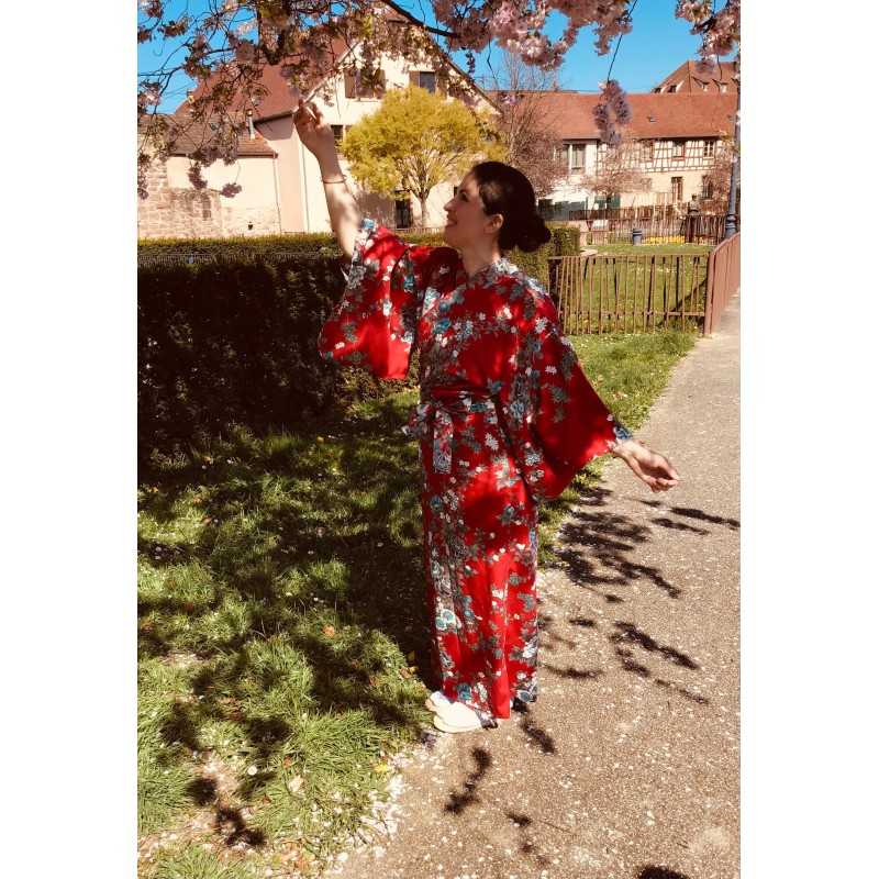 Yukata rouge foncé