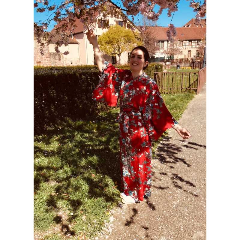 Yukata rouge foncé