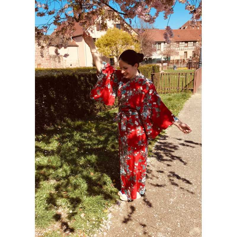 Yukata rouge foncé
