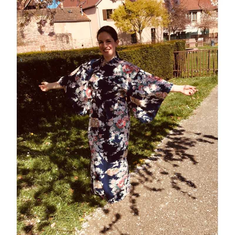 Yukata bleu