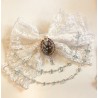 Barrette blanche Jiji – Pince à cheveux inspirée de Kiki la Petite Sorcière
