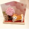 Shiba de Printemps en Porcelaine et Son Décor – Import Japon