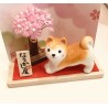 Shiba de Printemps en Porcelaine et Son Décor – Import Japon