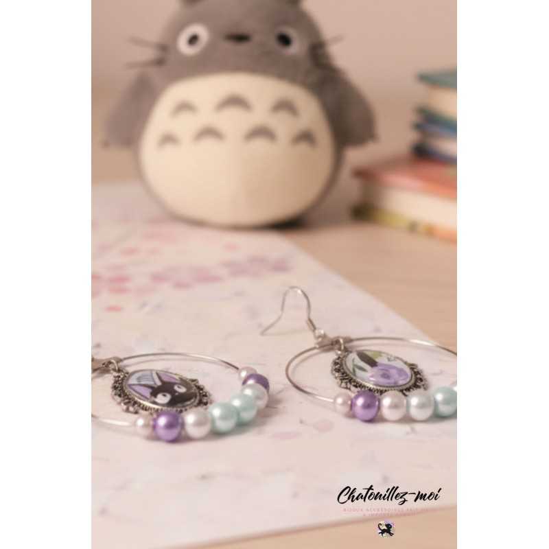 🐱 Boucles d’Oreilles Créoles Jiji – Élégance, Magie et Légèreté