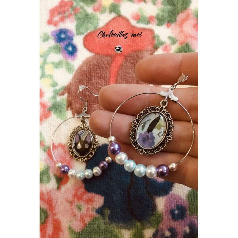 🐱 Boucles d’Oreilles Créoles Jiji – Élégance, Magie et Légèreté