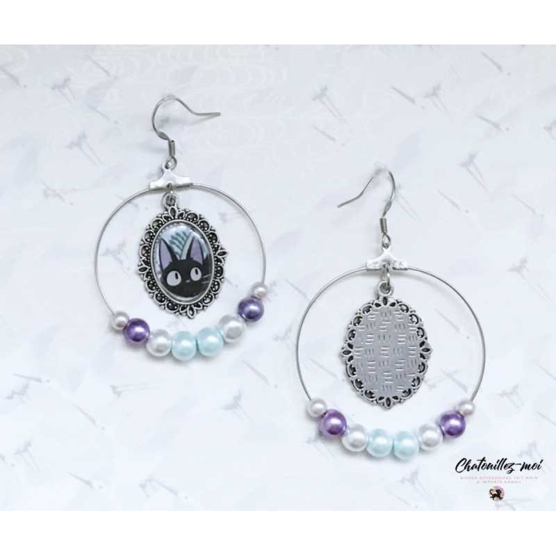 🐱 Boucles d’Oreilles Créoles Jiji – Élégance, Magie et Légèreté