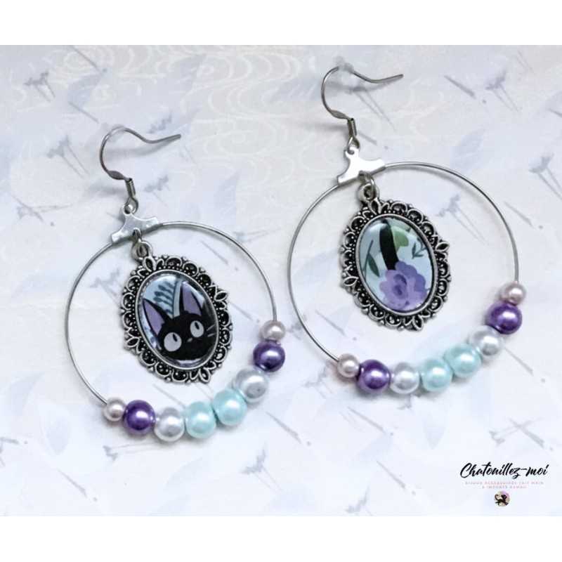 🐱 Boucles d’Oreilles Créoles Jiji – Élégance, Magie et Légèreté