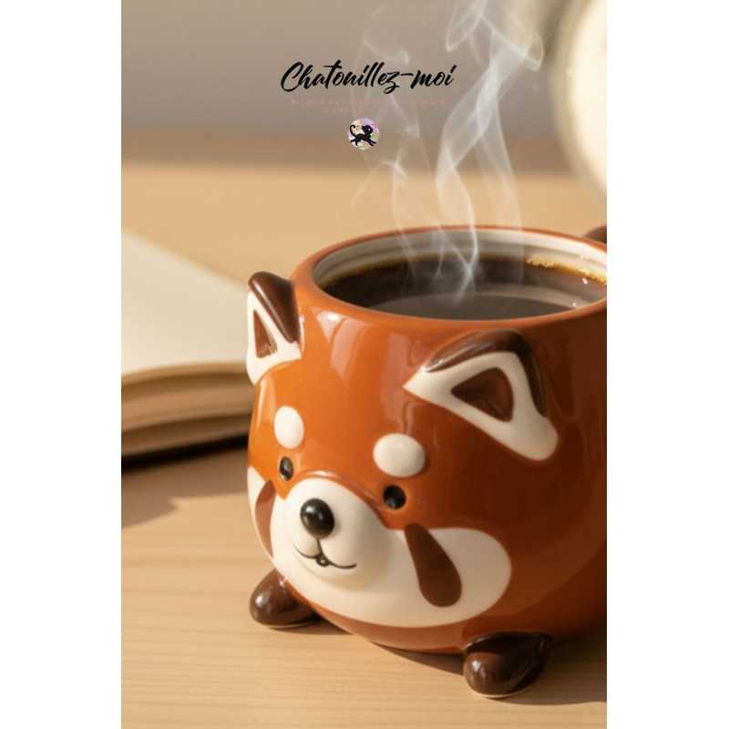 Tasse Panda Roux en Céramique – Mug Adorable & Original