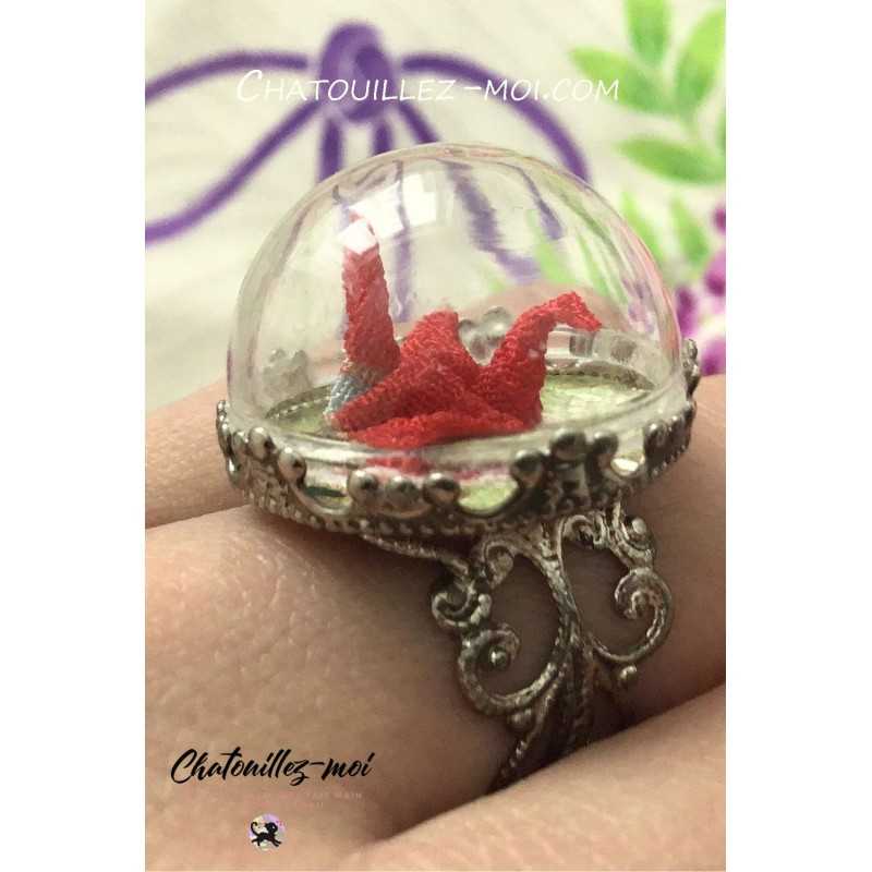 Bague Grue Japonaise Réglable – Élégance et Symbolisme du Japon 🕊️