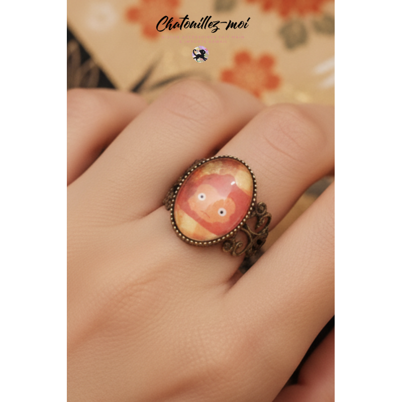 Bague Calcifer, le château ambulant